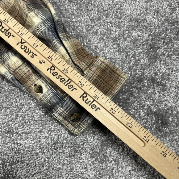 Carthartt Hooded Flannel Shirt Womens Extra Small Plaid Button Up Cotton Fall - Picture 10 of 10